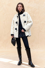 Cashmere Metal Snap Cardigan Coat