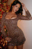 Crystal Mesh Bodycon Mini Birthday Dress