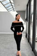 Slim-Fit One-Shoulder Ruffle Work Dress