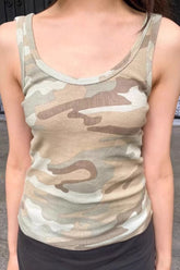 Camo Print Racerback Tank Top
