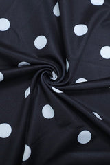 Polka Dot Strapless Crop Two Pieces Set