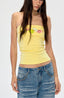 Floral Print Strapless Slim Fit Crop Top