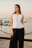 Textured Smocked Sleeveless Cami Top