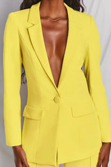 Smart Casual Blazer Pants Office Two Piece Set