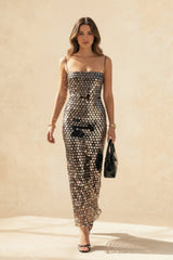 Sequin Versatile Stylish Irregular Midi Dress