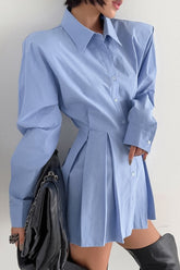 Elegant Cotton Lace Up Blouse