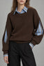 Vibemartini 2 in 1 Ribbed Cutout Sweater