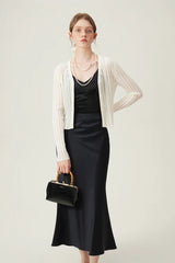 Casual Knit Open Front Cardigan
