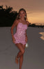 Vacation Sequin Embroidered Backless Mini Dress