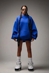 Oversized Hooded Sweatshirt with Back Print Hoodie