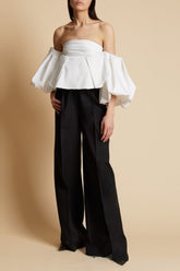 High Waist Straight Wide Leg Floor Length Casual Pants