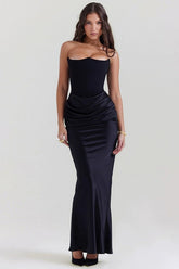 Sexy Strapless Backless Slim Chic Formal Dress