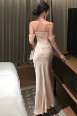 Romantic Strapless Mermaid Long Slim Bodycon Formal Dress