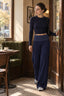 Foldover Polka Dot Wide Leg Pants