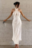 Satin Halter Mermaid Reception Dress