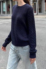 Minimalist Solid Long Sleeve Sweater