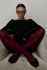 One Shoulder Fitted Knit Sweater