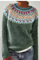 Trendy Color Block Pullover Sweater