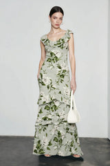 Elegant Ruffle Floral Dress