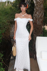 Elegant High Waist Sleeveless Lace Dress