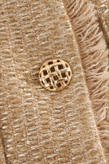 Tweed Button Front Jacket