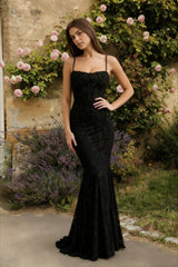 Elegant Maxi Mermaid Spaghetti Strap Dress