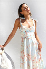Boho Sleeveless Maxi Floral Dress
