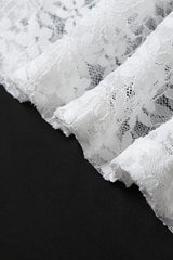 Elegant High Waist Sleeveless Lace Dress