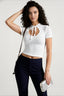 Strappy Cutout Slim T-shirts