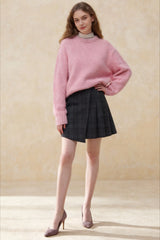 Warm Soft Waxy Round Neck Pullover Sweater