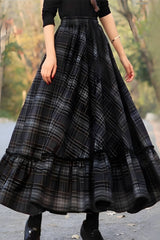 Flowing Midi A-Line Christmas Skirt