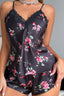 Printed Satin Cami Shorts Pajama Sets