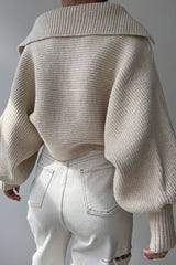 Long Sleeve Collar Knit Sweater