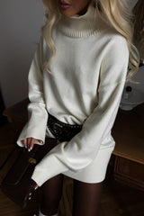 Loose Fit Long Turtleneck Sweater
