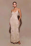 Fitted Maxi Knit Spaghetti Strap V Neck Sweater Dress