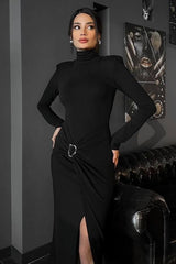 Sexy High Neck Bodycon Work Dress