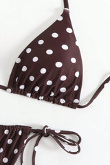 Printed Halter Tie Bikini Set