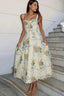 Elegant Printed A-Line Floral Dress
