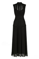 Remarkable Moment High Trendy Neck Maxi Dress