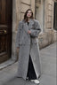 Button Detail Wool Blend Overcoat