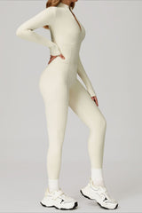 Fleece Lined Slim Thermal Yoga Workout Jumpsuit