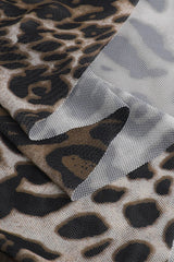 Chic Leopard Print Maxi Work Dress