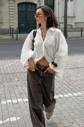 Smocked Lantern Sleeve Blouse