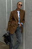 Suede Leather Vintage Brown Blazer