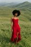 Satin Spaghetti Strap Backless Tie Elegant Formal Dress