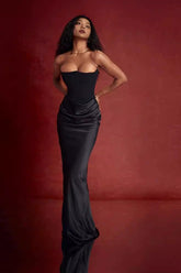 Low-Back Strapless Party Dress