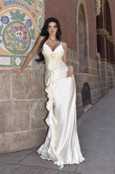 Elegant Slip Backless Maxi Birthday Dress