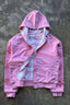 Reversible Plaid Lined Pink Full Zip Hoodie