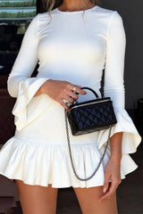 Fitted Bell Sleeve Bodycon Work Dress