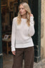 Sheer Blend Round Neck Knit Top